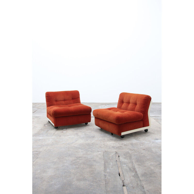 Paire de fauteuils lounge vintage de Mario Bellini pour C et B, Italie 1963
