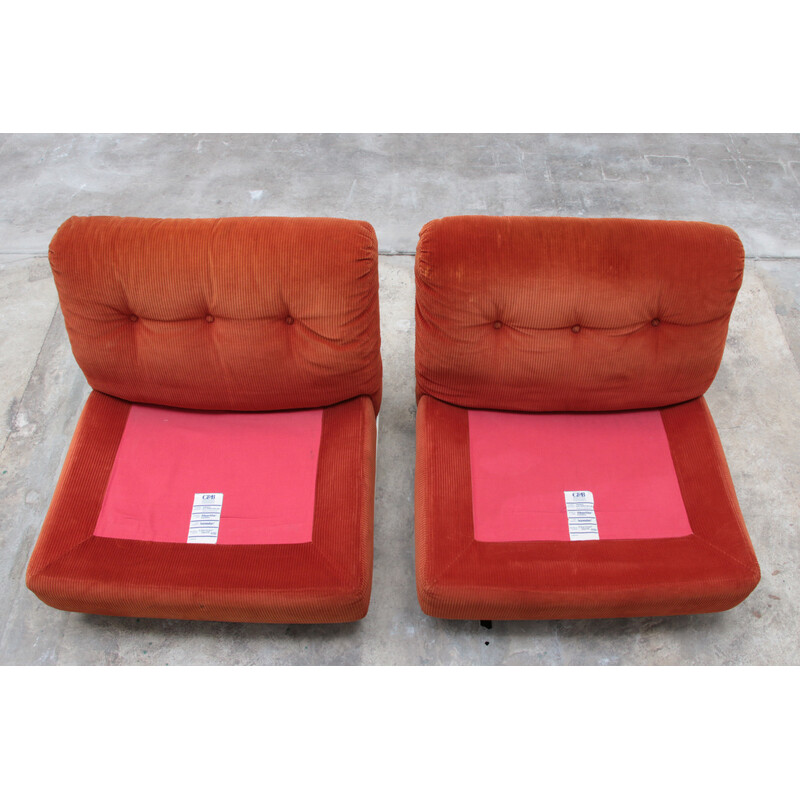 Paire de fauteuils lounge vintage de Mario Bellini pour C et B, Italie 1963