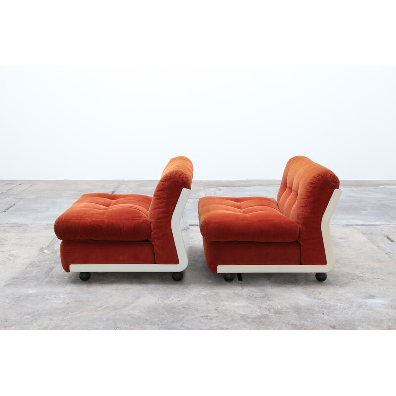Paar vintage lounge stoelen van Mario Bellini voor C en B, Italië 1963