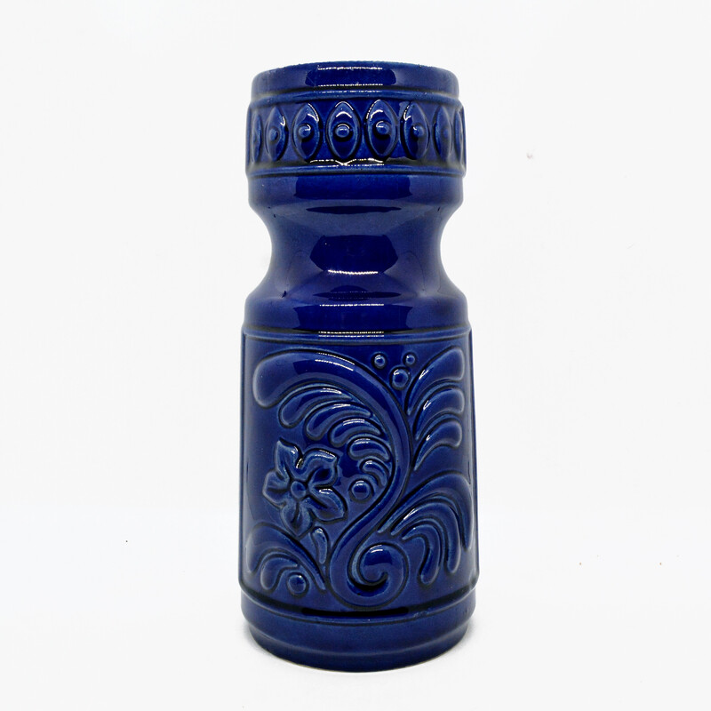 Vaso rustico vintage in ceramica per Scheurich Keramik, Germania, anni '70