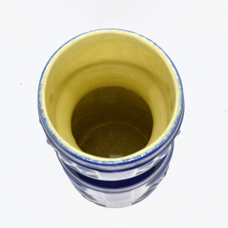 Vaso rustico vintage in ceramica per Scheurich Keramik, Germania, anni '70