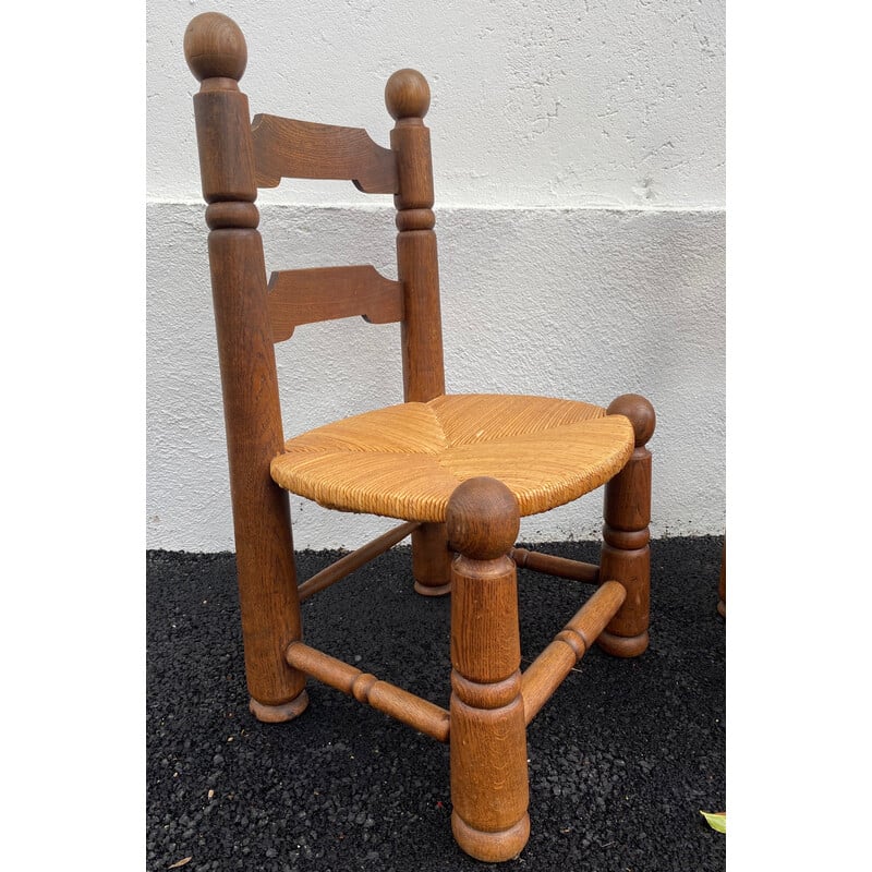 Pair of vintage low chairs by Charles Dudouyt, 1940