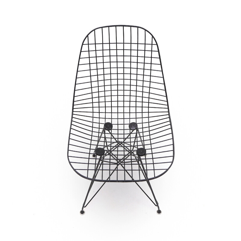 Set di 4 sedie vintage "Wire Chair" di Charles e Ray Eames per Herman Miller, anni '70