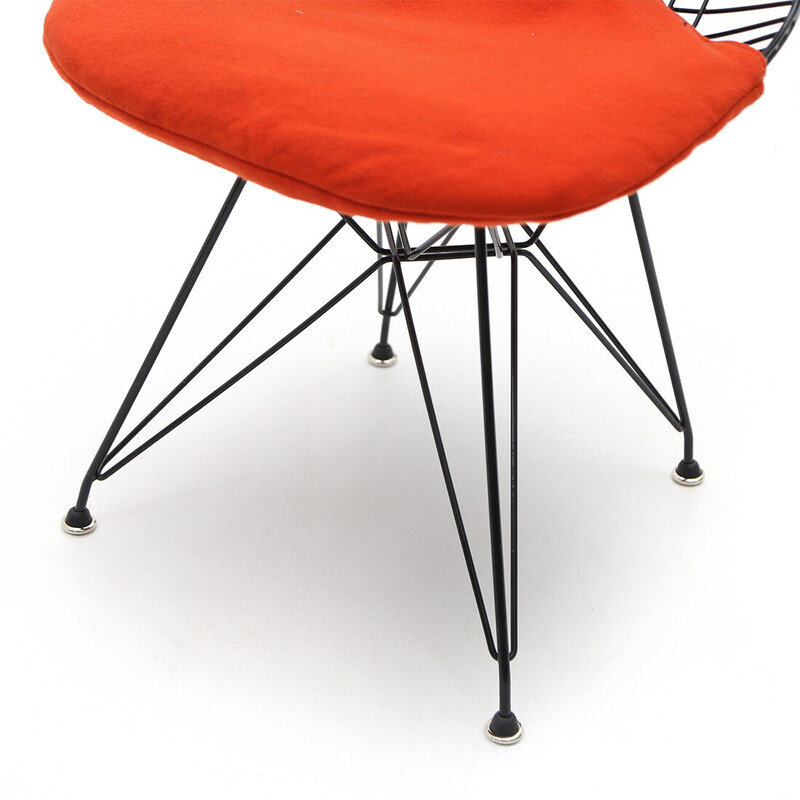 Ensemble de 4 chaises vintage "Wire Chair" par Charles et Ray Eames pour Herman Miller, 1970