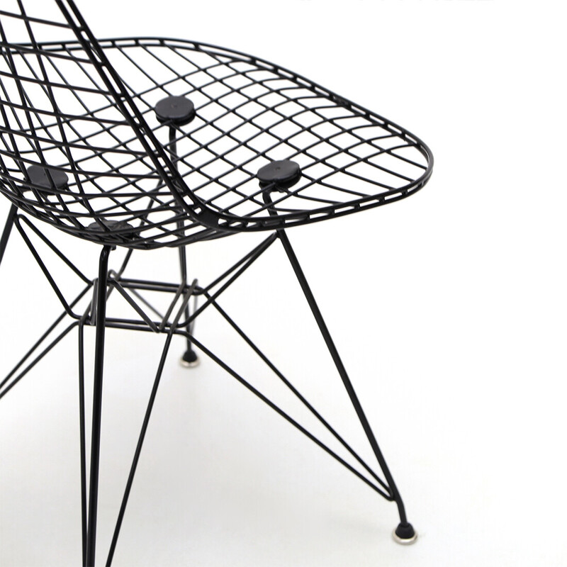 Satz von 4 "Wire Chair"-Stühlen von Charles und Ray Eames für Herman Miller, 1970er Jahre