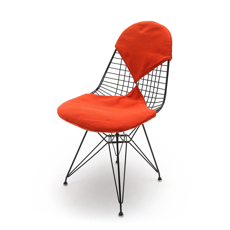 Set van 4 vintage "Wire Chair" stoelen van Charles en Ray Eames voor Herman Miller, 1970.