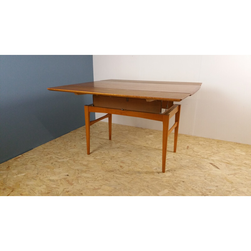 Swedish extendable table  produced by AB Emmaboda Möbelfabrik - 1950s