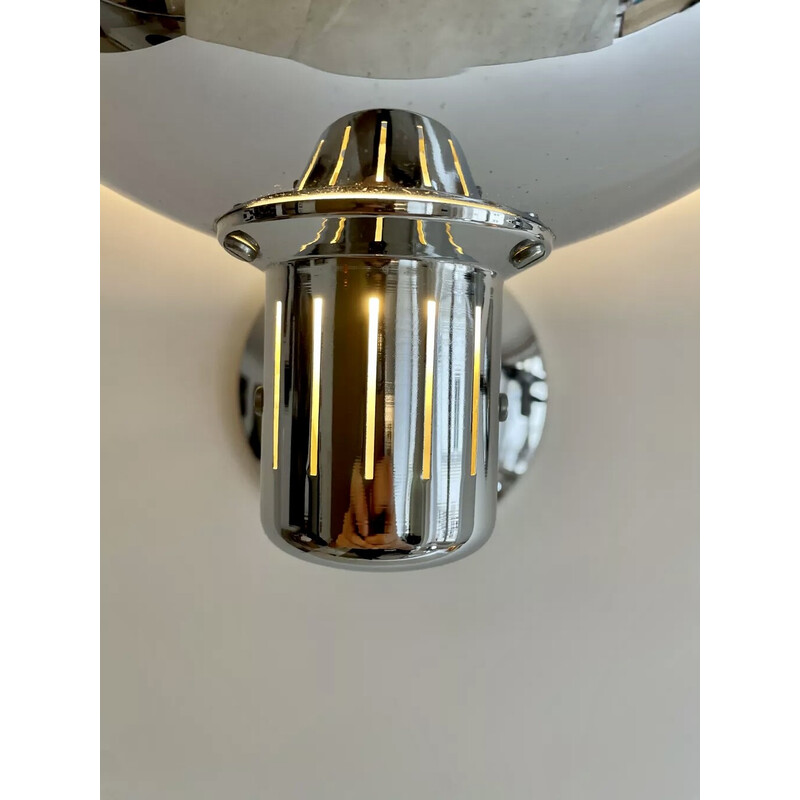 Vintage chrome-plated metal wall lamp, France 1970