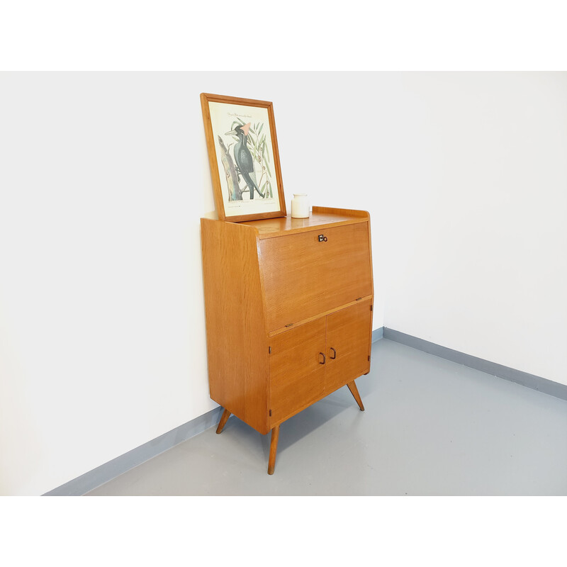 Secretaria vintage de madera, 1950-1960