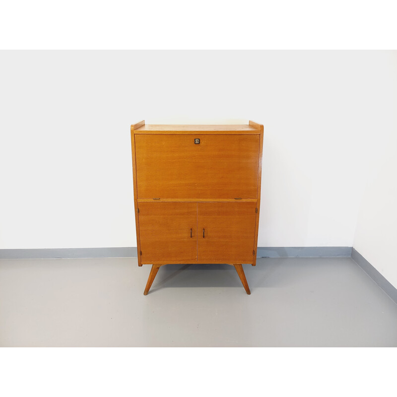 Vintage houten secretaire, 1950-1960