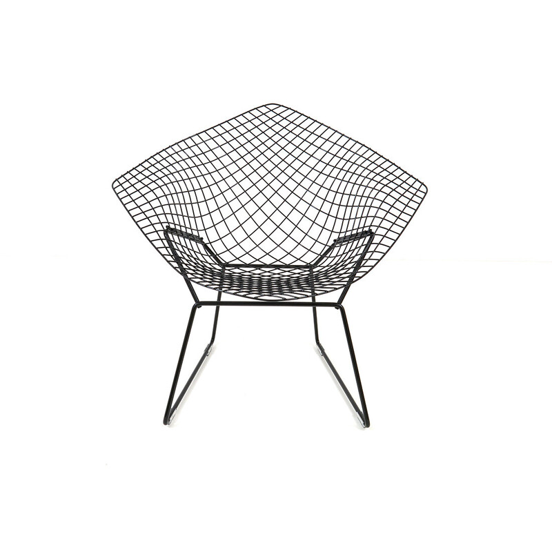 Set of 3 vintage Diamond chairs by Harry Bertoia for Knoll International, 1970s