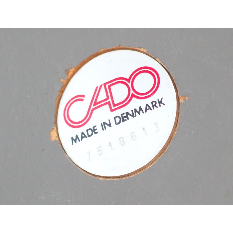 Table vintage en panneaux de particules et aluminium par Poul Cadovius pour Cado