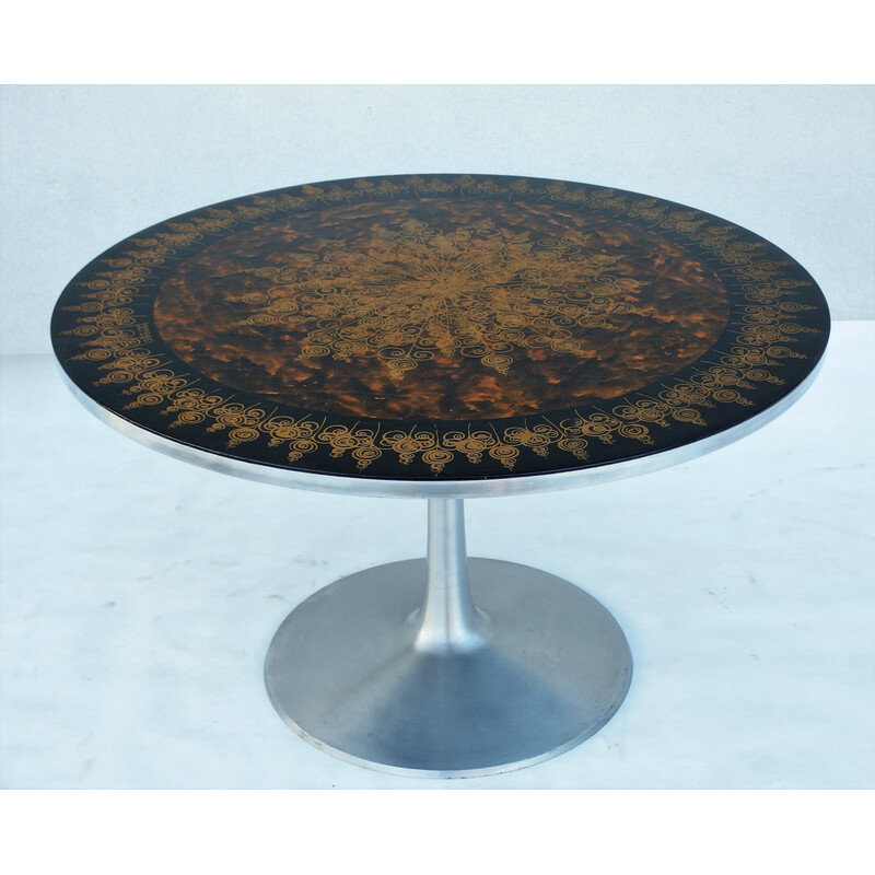 Vintage table in particle board and aluminum by Poul Cadovius for Cado