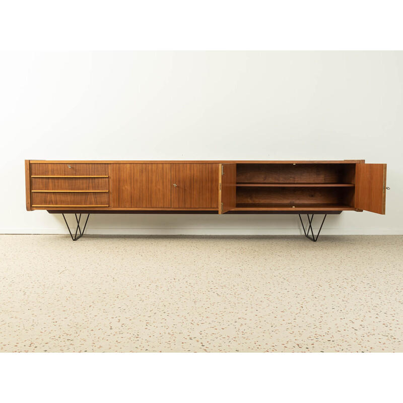 Vintage walnut veneer sideboard, Germany 1960s