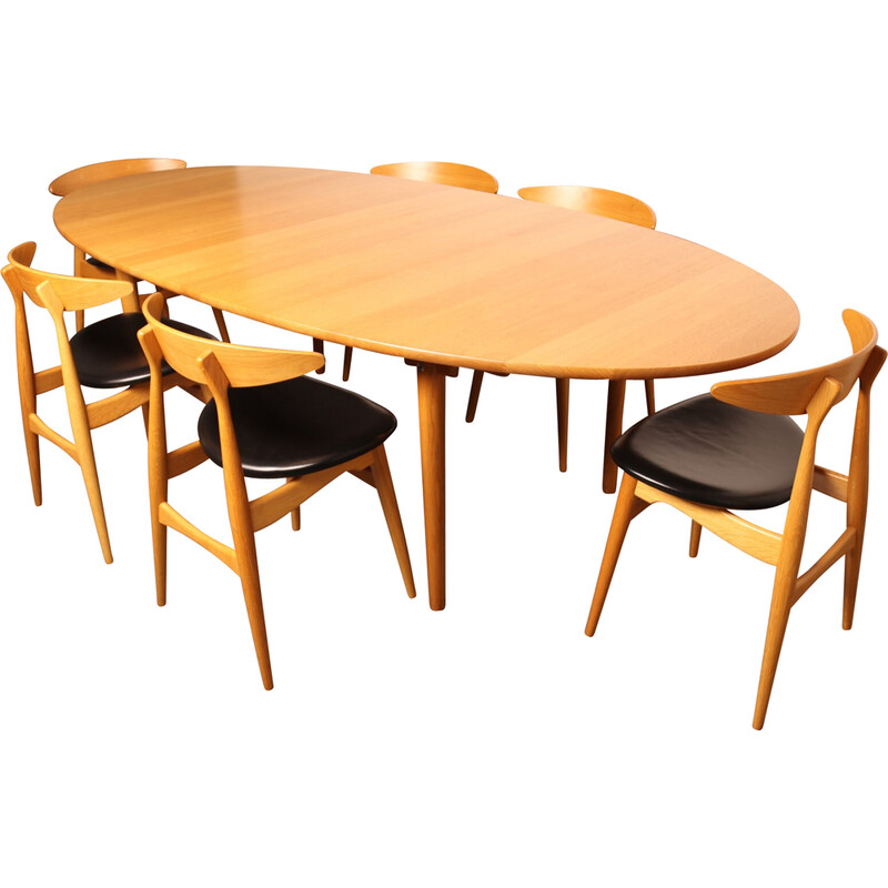 Vintage dining set by Hans Wegner for Carl Hansen and Son, Denmark 2000s