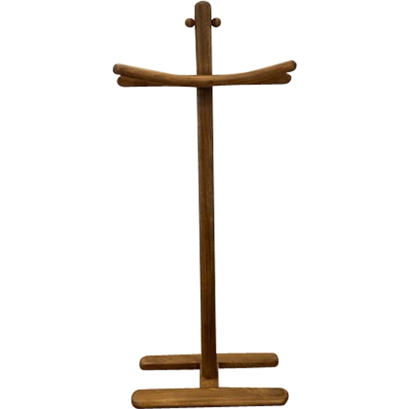 Mid century wooden valet stand, Czechoslovakia 1930s