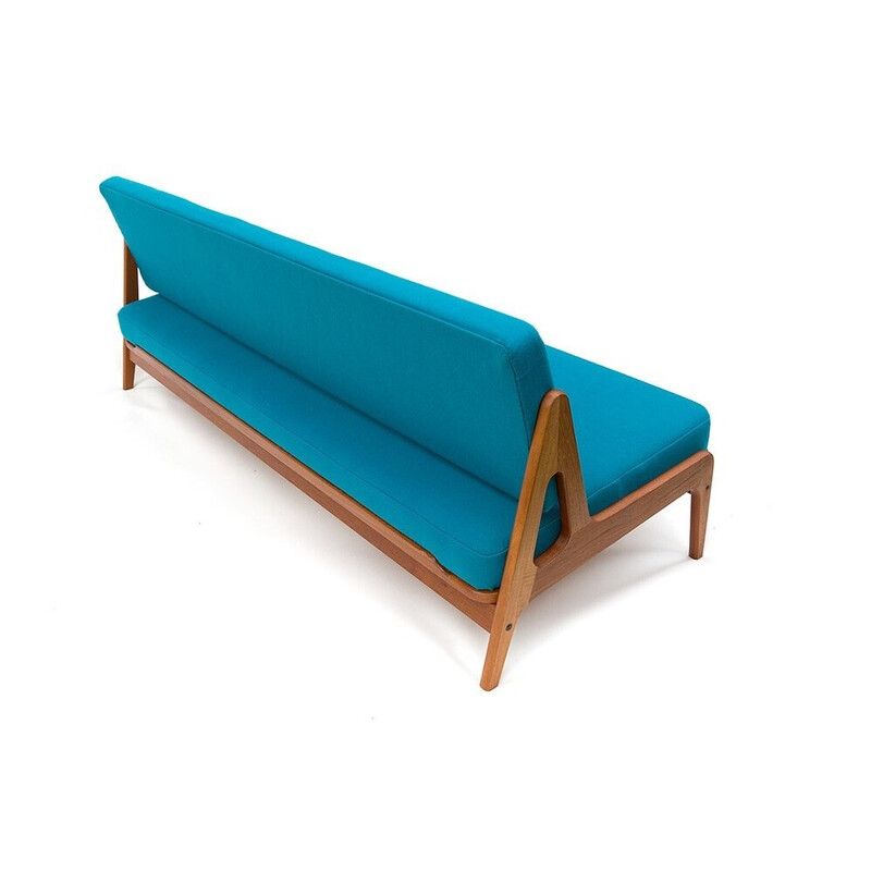 Sofá cama danés vintage de teca de Arne Wahl Iversen para Komfort