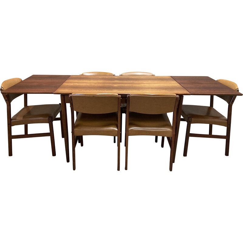 Set da pranzo in palissandro vintage, 1950