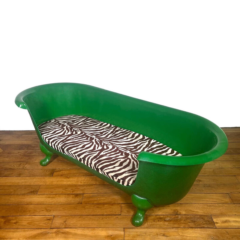 Vintage fiberglass tub sofa, 1970