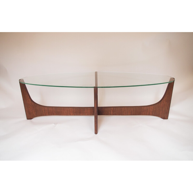 Oval coffee table, Hugues POIGNANT - 1960s