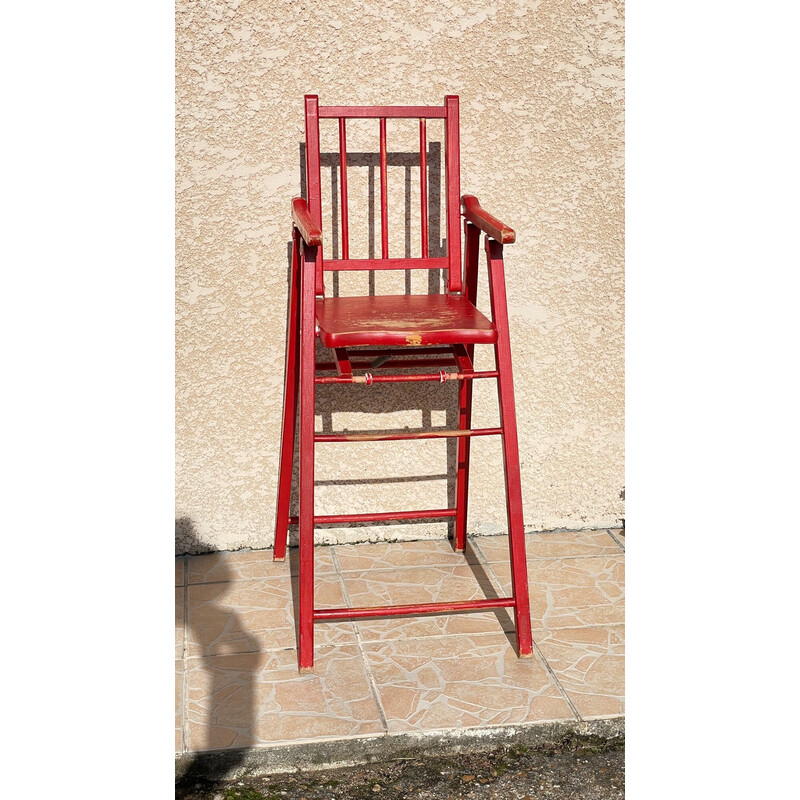 Vintage folding high chair for children 2-4 years