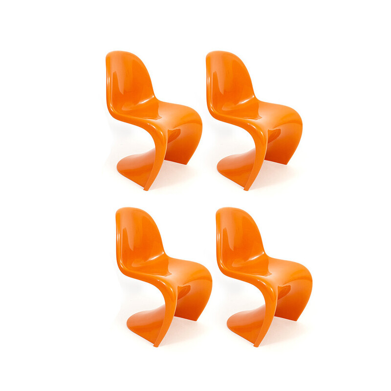 Set van 4 vintage Panton stoelen van Verner Panton voor Herman Miller, 1972