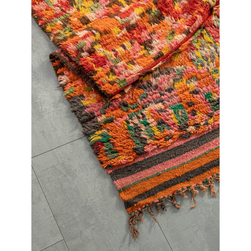 Vintage Boujad Berber rug in wool, Morocco