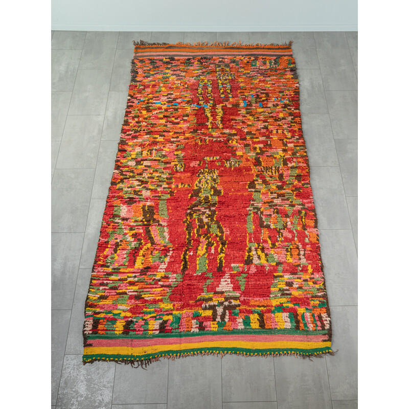 Vintage Boujad Berber rug in wool, Morocco