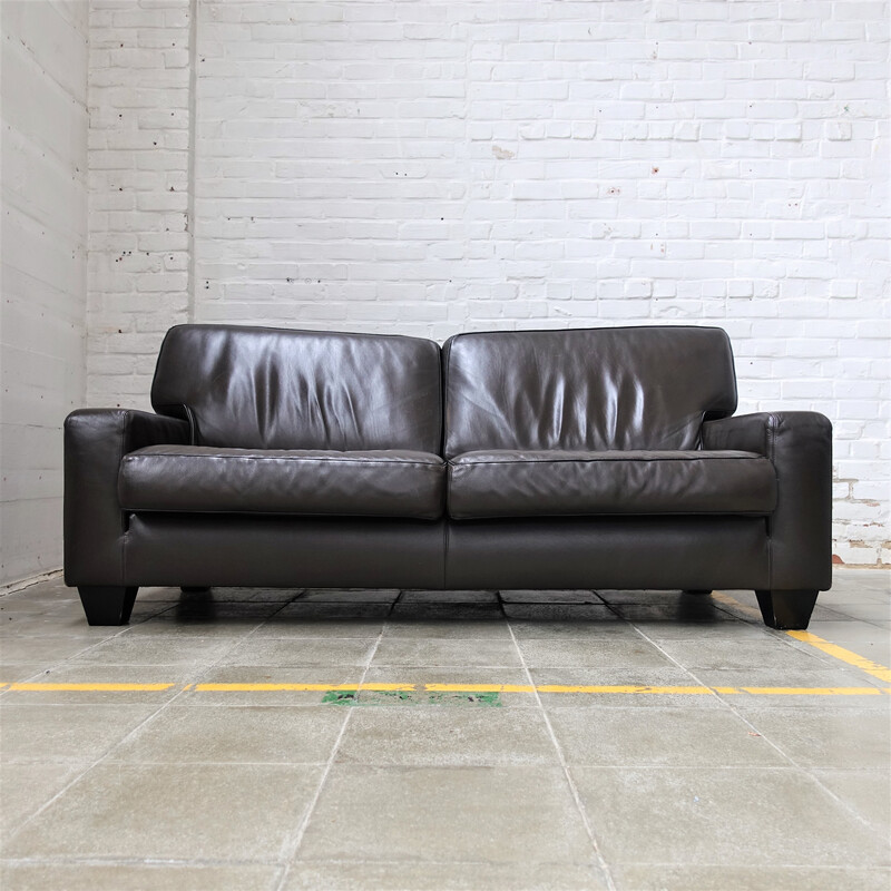 Vintage Durlet sofa in buffalo leather, Belgium 1970