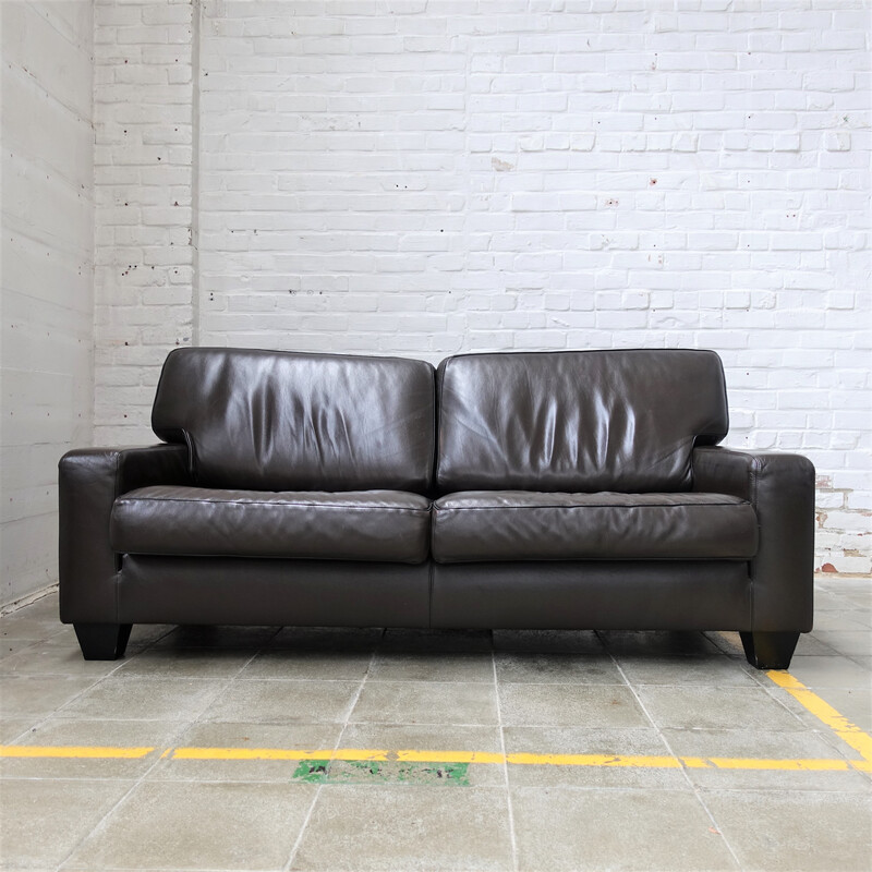 Vintage Durlet sofa in buffalo leather, Belgium 1970