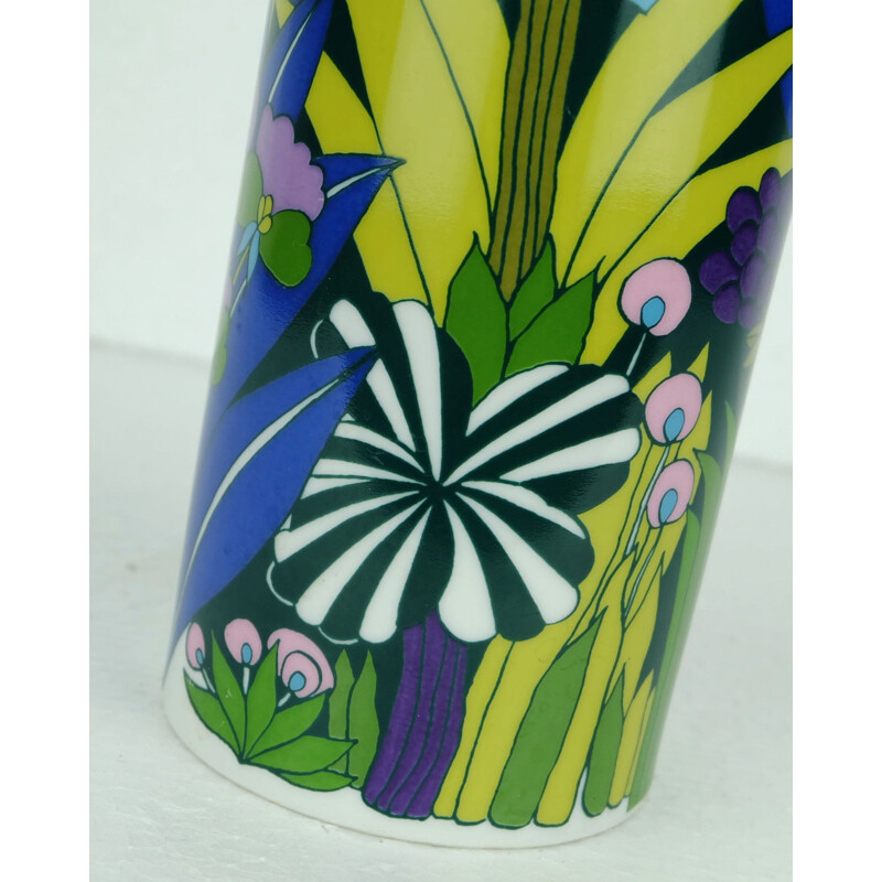 Arzberg psychedelic flowers vase - 1960s