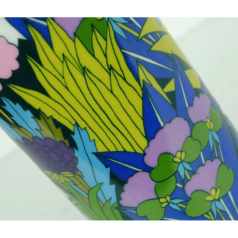 Arzberg psychedelic flowers vase - 1960s