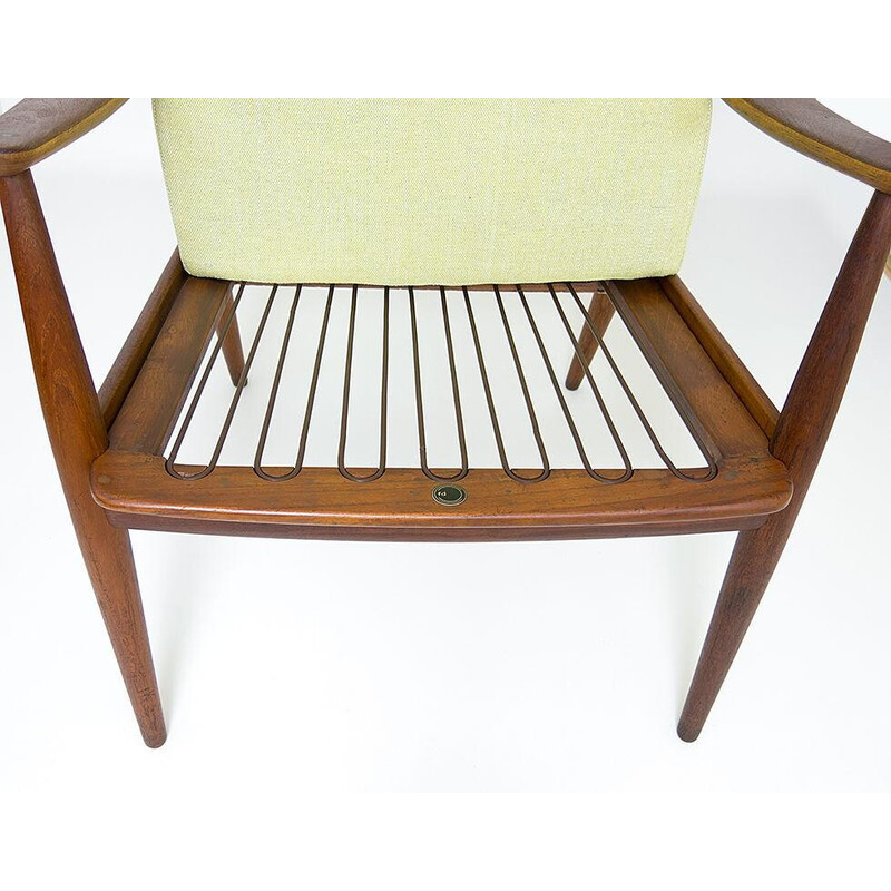 Vintage fauteuil van Peter Hvidt en Orla Molgaard Nielsen voor France en Daverkosen, Denemarken