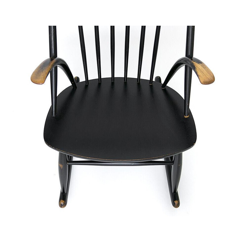 Vintage rocking chair by Illum Wikkelso for Niels Eilersen, Denmark 1959