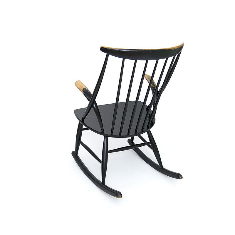 Vintage rocking chair by Illum Wikkelso for Niels Eilersen, Denmark 1959