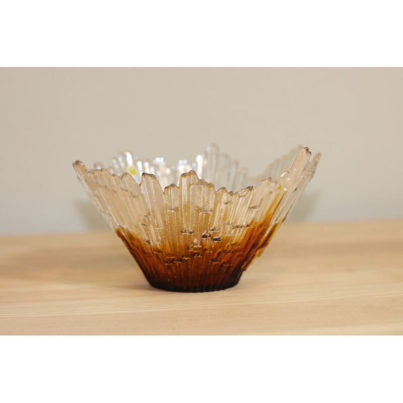 Vintage glass bowl by Tauno Wirkkala, Finland 1960