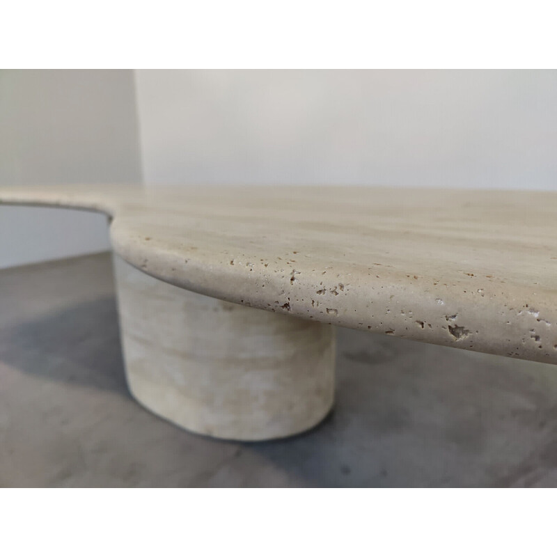 Vintage contemporary table in travertine, Italy