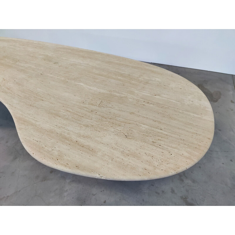 Vintage contemporary table in travertine, Italy