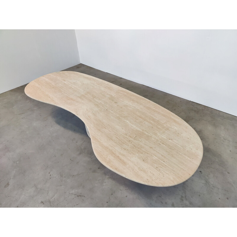 Vintage contemporary table in travertine, Italy