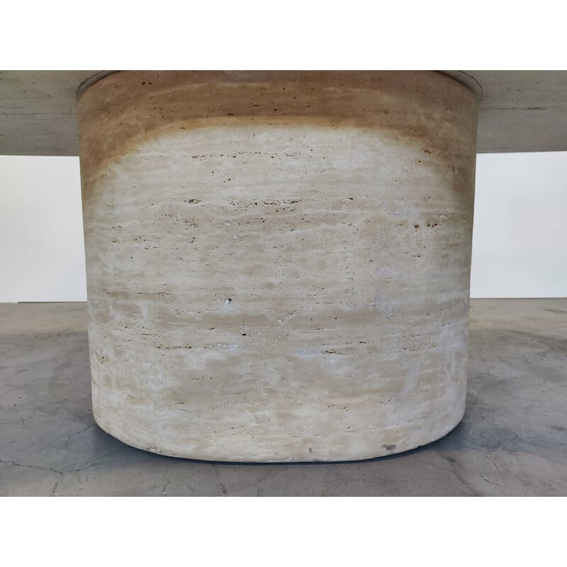 Vintage contemporary table in travertine, Italy