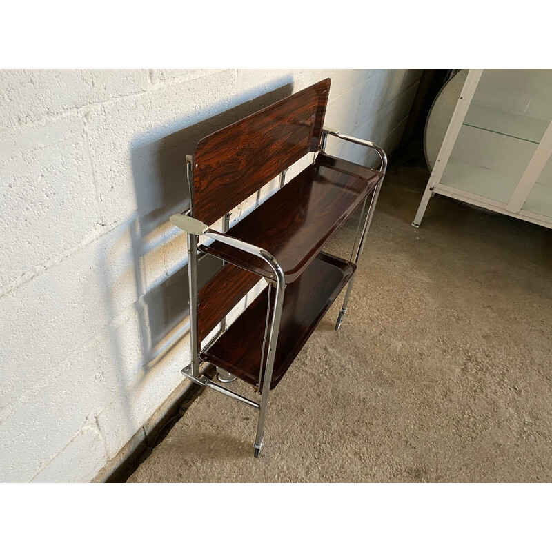 Vintage folding plexiglass serving table, 1960s