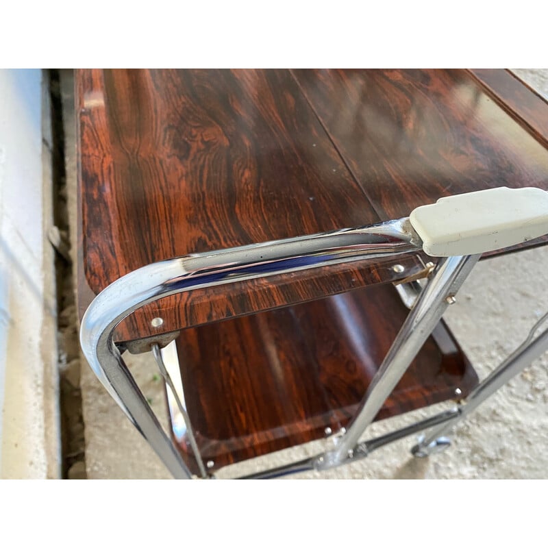 Vintage folding plexiglass serving table, 1960s