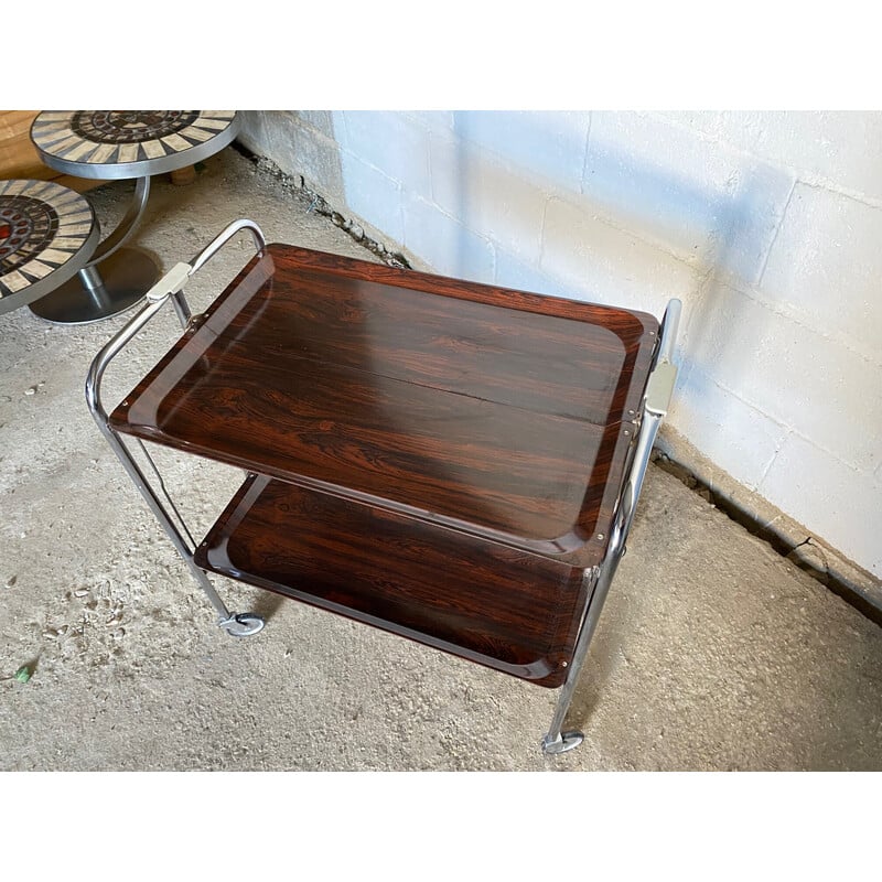 Vintage folding plexiglass serving table, 1960s