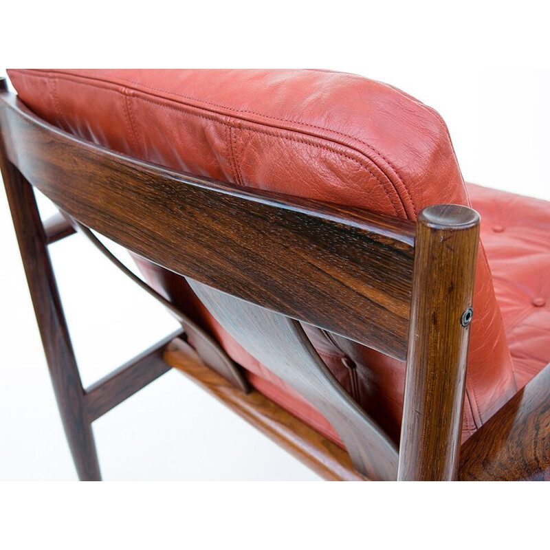 Pair of vintage rosewood armchairs by Grete Jalk for France et Son, 1960s