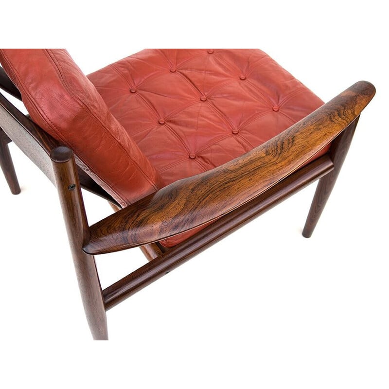 Pareja de sillones vintage de palisandro de Grete Jalk para France et Son, años 60