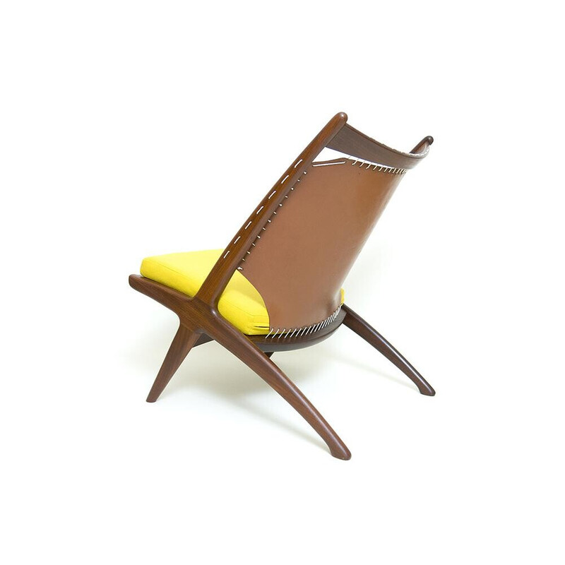 Vintage "Krysset" armchair by Fredrik Kayser for Gustav Bahus, 1955