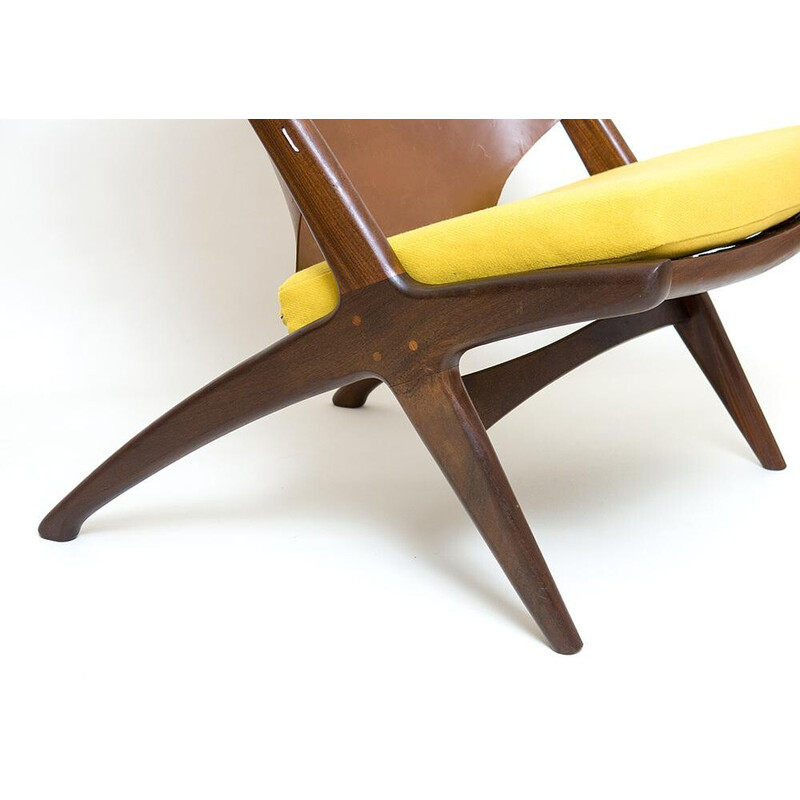 Vintage "Krysset" armchair by Fredrik Kayser for Gustav Bahus, 1955