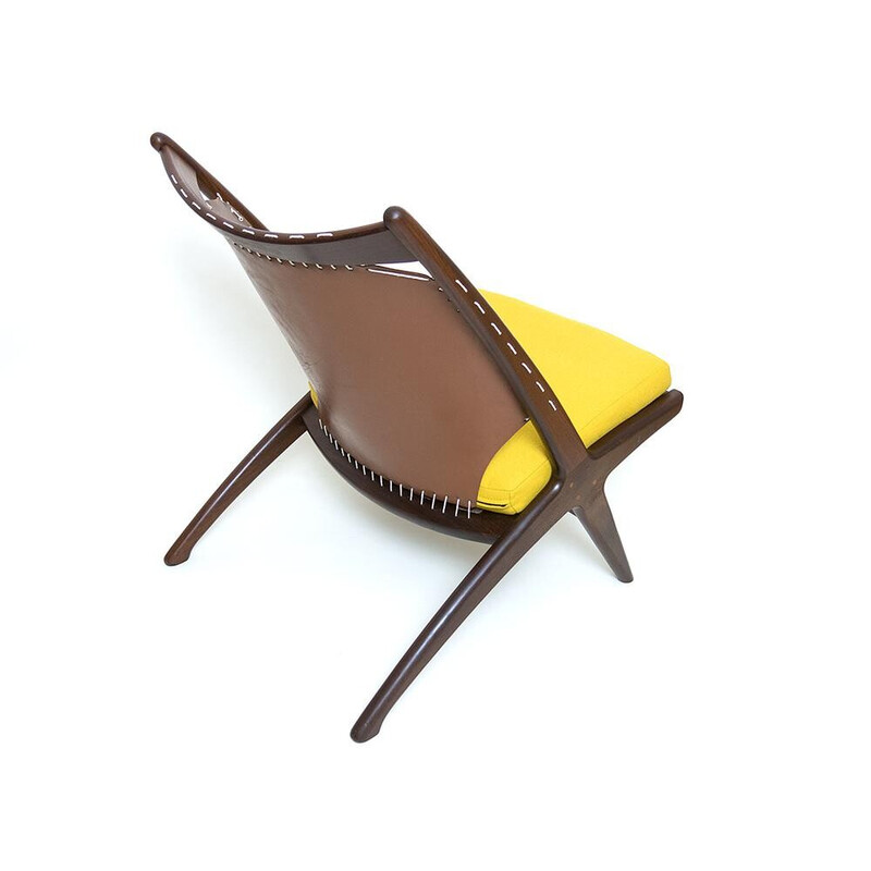 Vintage "Krysset" armchair by Fredrik Kayser for Gustav Bahus, 1955