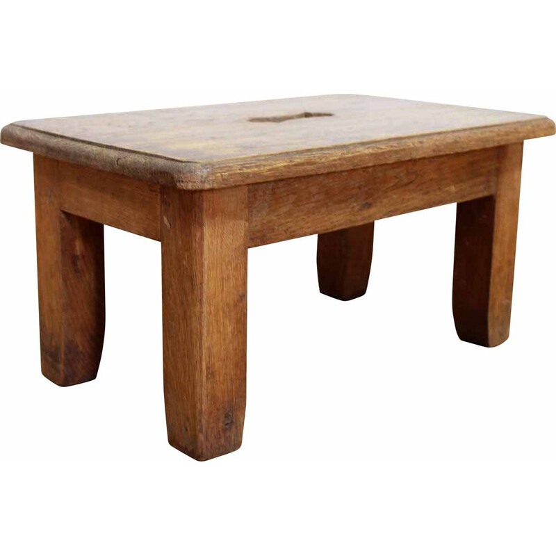 Vintage stool in solid oak
