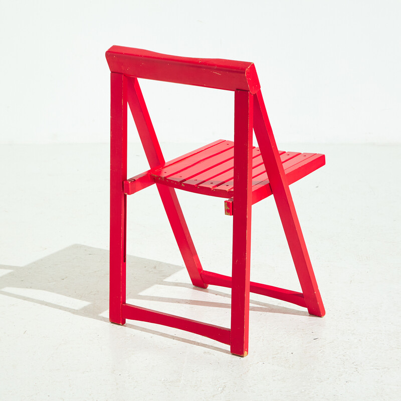 Par de cadeiras dobráveis de faia de Aldo Jacober para Alberto Bazzani, década de 1960